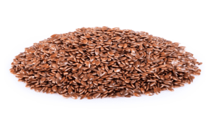 a pile of brown flax seeds