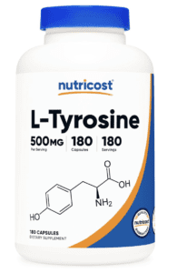 Nutricost L-Tyrosine - Amino Acid Supplement for Cognitive Function and Mood Support.