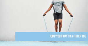 A fit man engaged in the vigorous activity of jumping rope. His agile movements embody a commitment to fitness. The image symbolizes the potential for fat burning through high-intensity workouts.