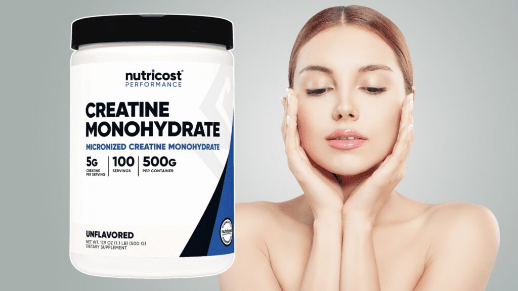 An image showcasing a bottle of Nutricost Micronized Creatine Monohydrate, a dietary supplement designed to support muscle strength and energy.