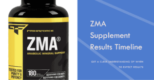 Header for the 'ZMA Results Timeline' section on a webpage. The title is written in bold, clear lettering, indicating an informative and detailed breakdown of the timeframes associated with the benefits and results one can expect from taking ZMA supplements. The design suggests an authoritative and factual presentation of information.